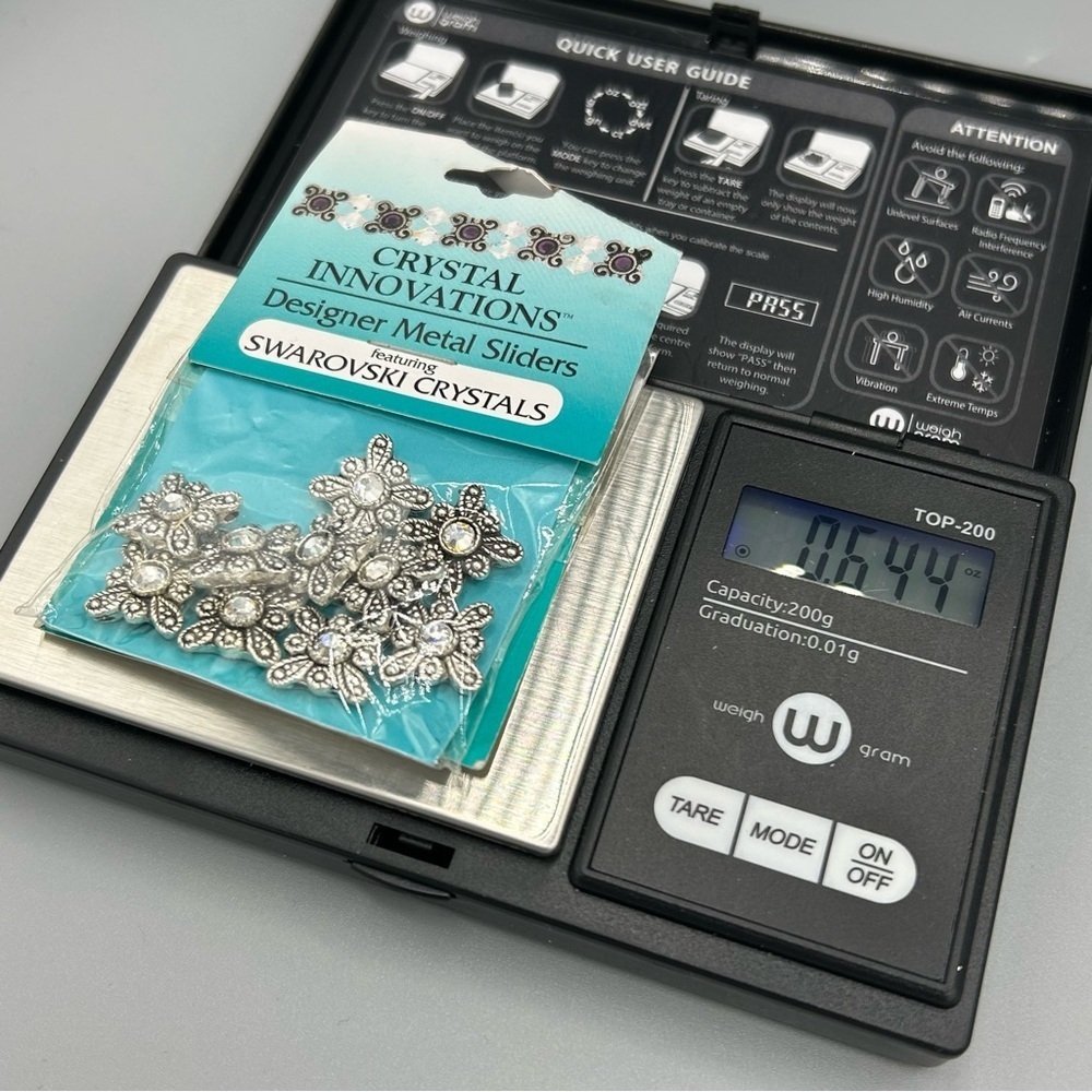 Crystal Innovations Swarovski Crystal Butterfly Metal Sliders 10pc Jewelry Makin - Picture 4 of 4